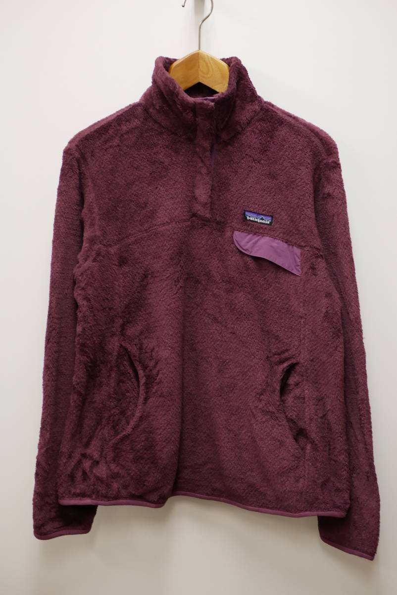 34W パタゴニア patagonia 毛足長 リツールスナップT フリース トップス プルオーバー POLARTEC 25442FA12 バーガンディー 【WOMEN’S L】