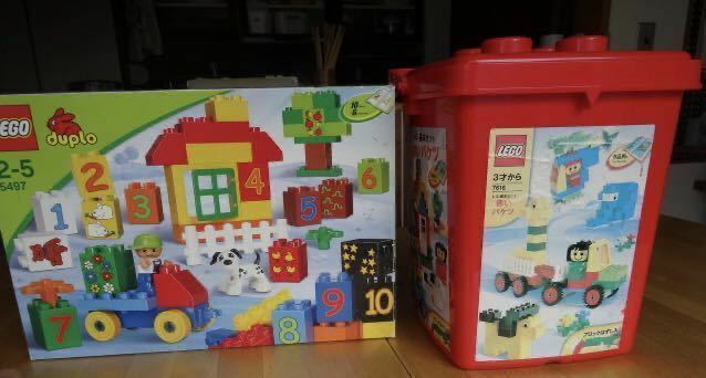 LEGO レゴ 赤いバケツ duplo レゴデュプロ ブロック セット 箱 説明書付き