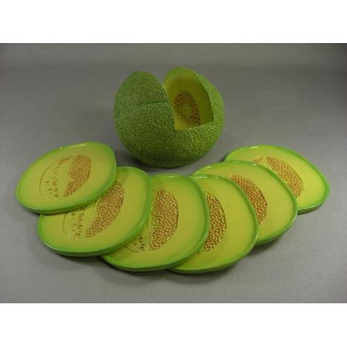 フルーツコースター６客セット【メロン】