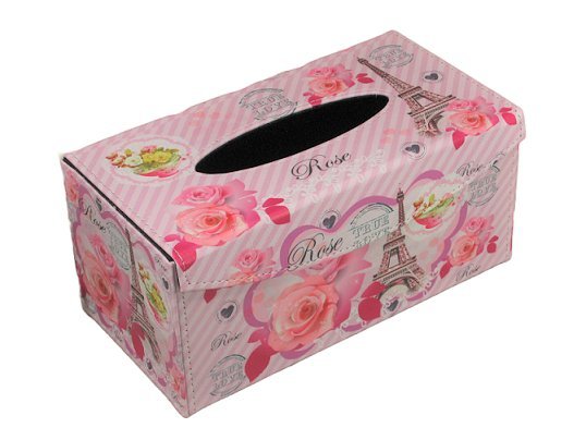ティッシュケース【エッフェル塔・ピンク】　ティッシュ ケース ティッシュカバー 収納