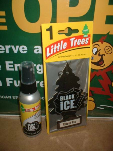 Little Trees BLACK ice リトルツリー 。ブラックアイス。ポンプスプレー ＆エアーフレッシュナー　2点ｓｅｔ　