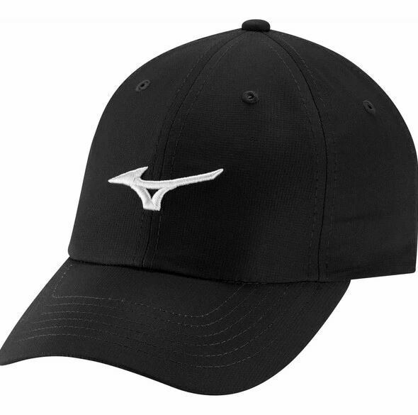 ミズノ　メンズ　キャップ　Mizuno Mens Tour Lightwight Golf Hat　/　Black/White