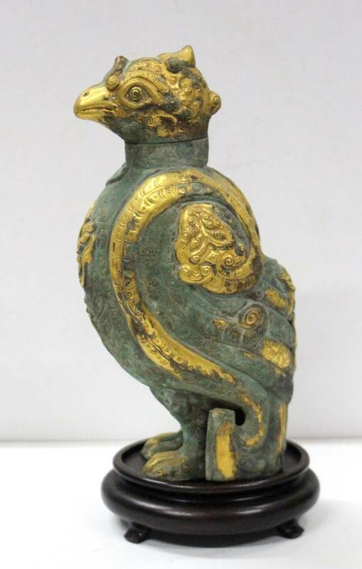 希少 宋時代 青銅器 鳥尊 打ち出し 発掘品 出土品 古美術 中国古美術