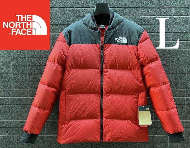 ◆モデル出品◆新品 L ノースフェイス NRDCグースダウンジャケット赤700フィル リブ仕様 The North Face 撥水仕様 日本未発売 メンズ