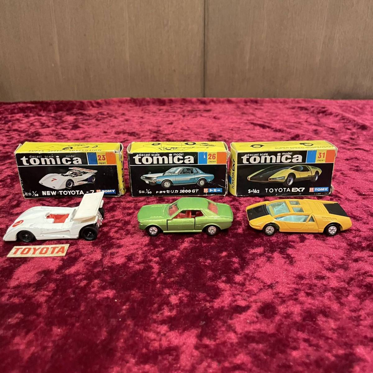 TOMICA トミカ トミー 黒箱 日本製 NEW TOYOTA トヨタ 豊田 スーパースピード CELICA 1600GT EX7 3点セット