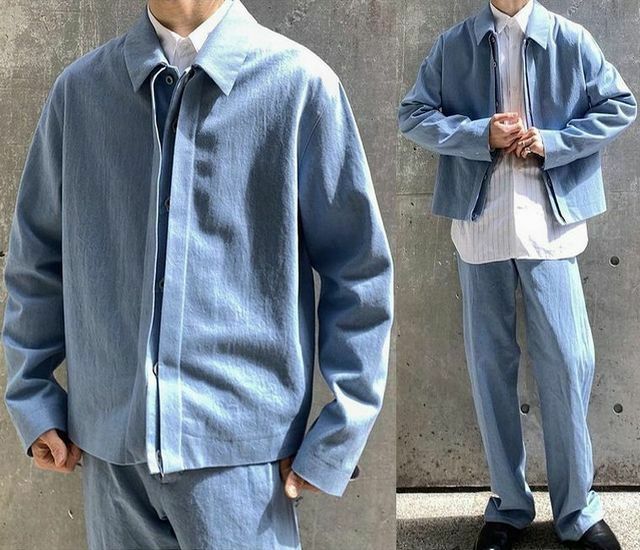 定価51,700円 21SS seya. セヤ TOFU JACKET SUMMER DENIM SKY BLUE サマーデニム ジャケット M