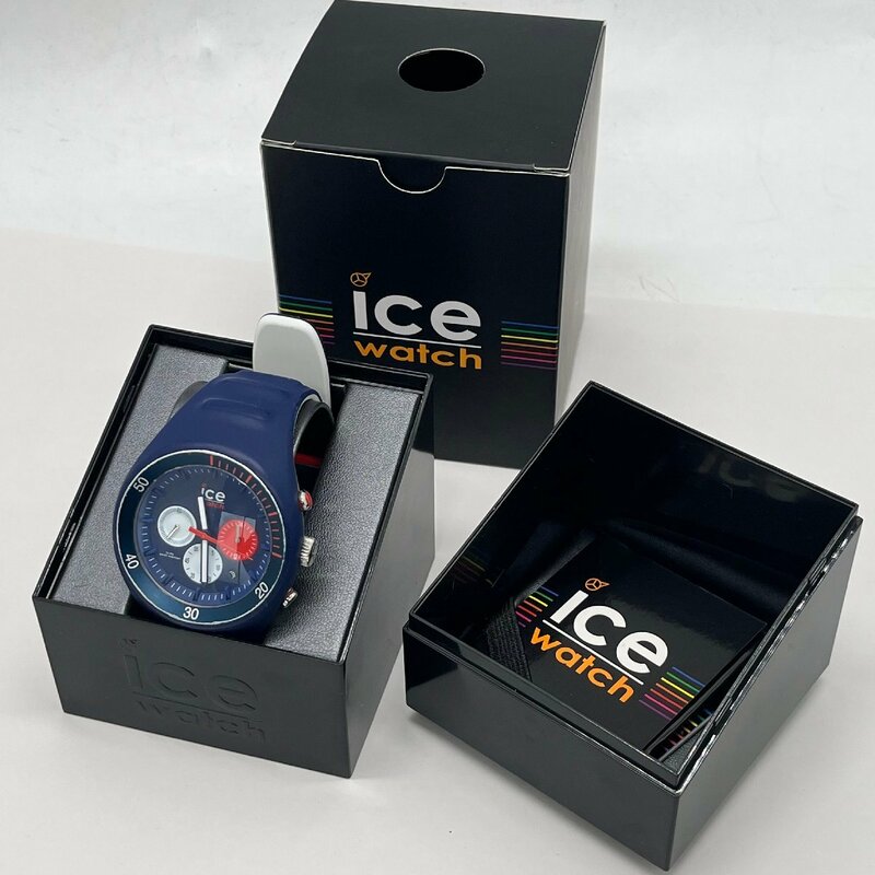 ◎G091【ジャンク】アイスウォッチ ice watch 014948 Pierre Leclercq ピエールルクレ ダークブルー ラージ 腕時計 (rt)