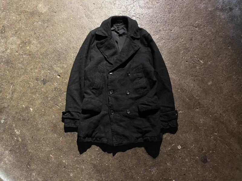 COMME des GARCONS HOMME 07AW ウール縮絨ダブルブレストコート コムデギャルソンオム 2007AW AD2007 HT-C006 S