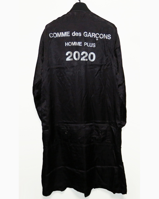 COMME des GARCONS HOMME PLUS 20SS ロゴドッキングスタッフコート S 美品 定価92,400円 キュプラサテン コムデギャルソンオムプリュス