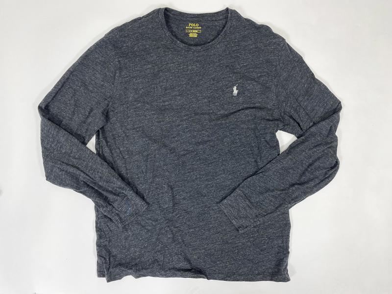 古着 b535 Lサイズ 無地 長袖Tシャツ ワンポイント polo ralph lauren ポロ ラルフ ローレン 