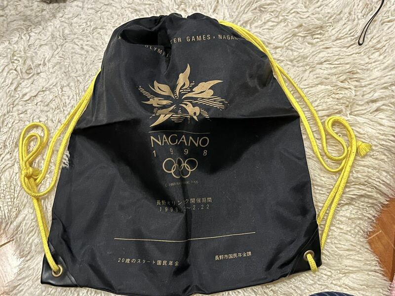 長野オリンピック(1998年)　ノベルティ　巾着　ナップザック　レア
