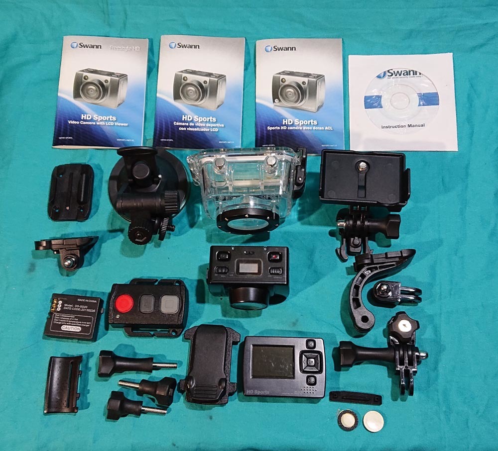 Swann　スワン Freestyle HD Waterproof アクション スポーツ カメラ 　オプション付