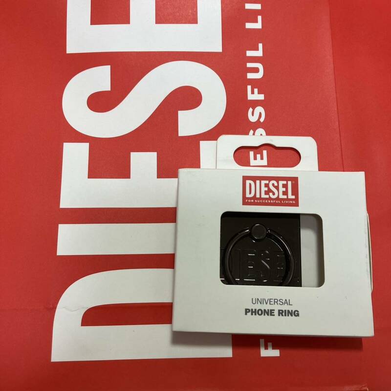 ディーゼル　DIESEL スマホリング　バンガーリング　ブラック　新品　バレンタイン　ギフト　プレゼント