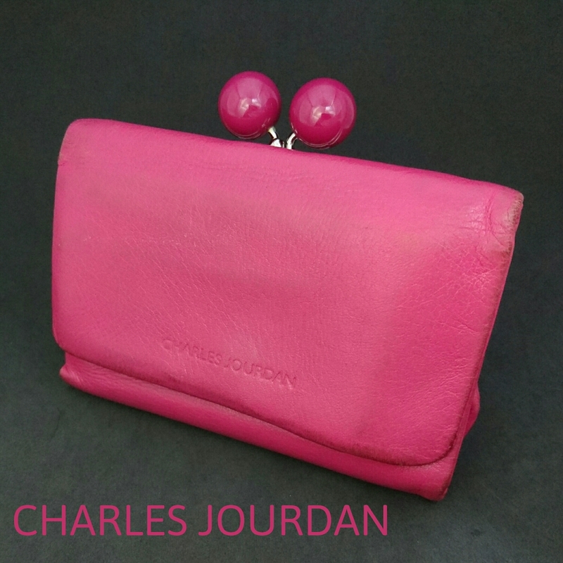 CHARLES　JOURDAN　シャルル　ジョルダン　キャンディー　折り財布　ピンク　中古　C345