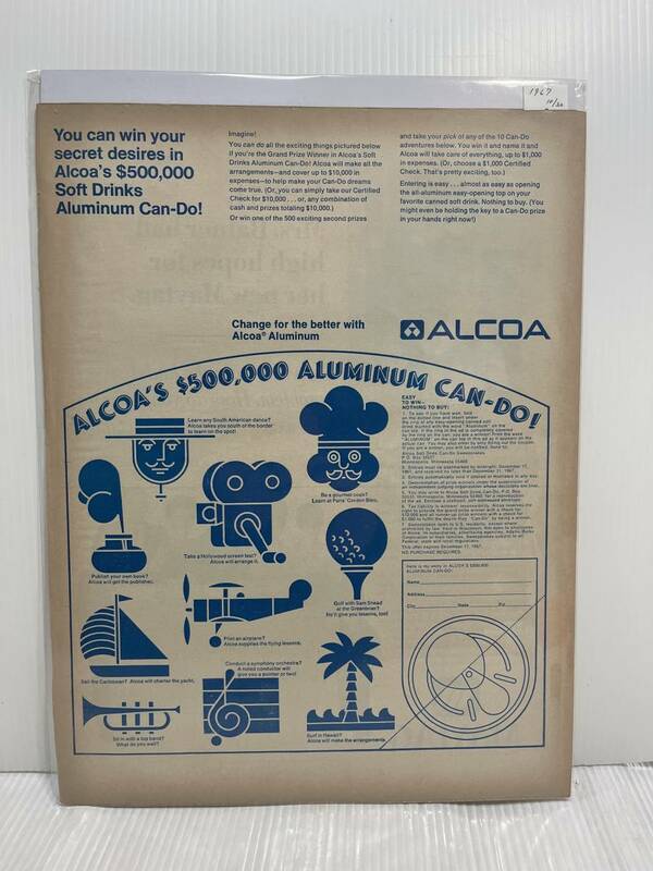 1967年10月20日号LIFE誌広告切り抜き【ALCOA Aluminum】アメリカ買い付け品60sビンテージUSAインテリア