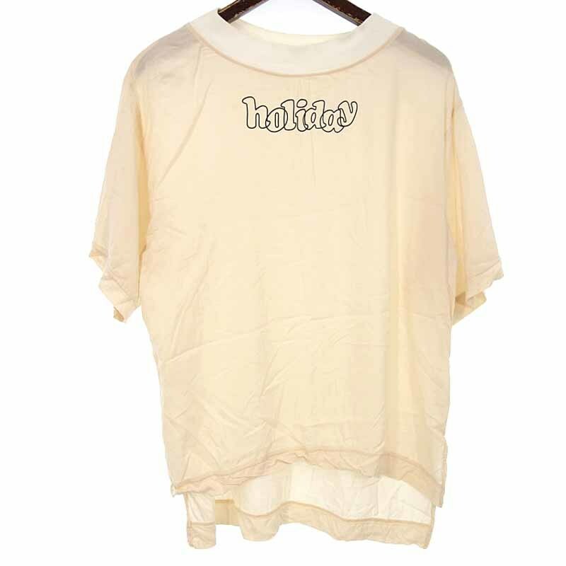 HOLIDAY RAYON TEE ロゴ プリント レーヨン カットソー Tシャツ