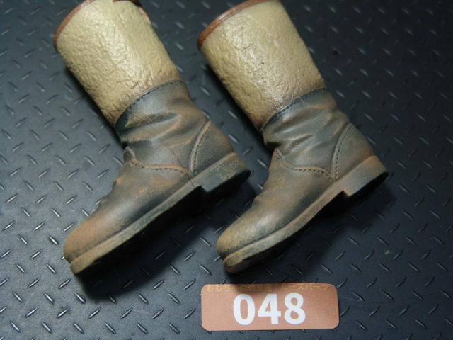 【 茶：048 】1/6ドールパーツ：DRAGON製 ドイツ軍防寒ブーツ（汚し塗装）【 空洞タイプ・長期保管・ジャンク扱い品 】