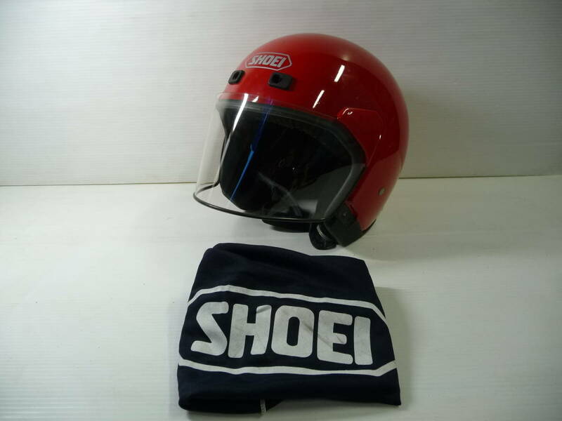 ■ヴィンテージ レトロ SHOEI ショウエイ ジェットヘルメット TJ‐201V Lサイズ レッド■