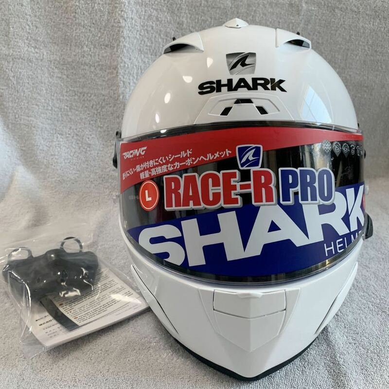 ★ SHARK シャーク RACE-R PRO レースRプロ フルフェイスヘルメット WHITE Lサイズ 59~60cm A50111-5