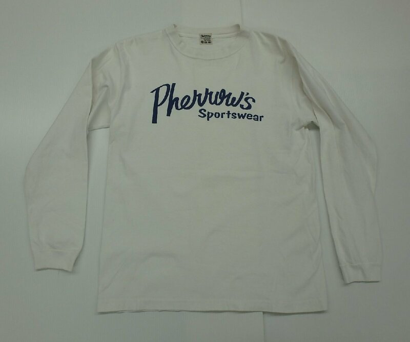 Pherrow's フェローズ ロンT ホワイト size:M 38-40 囗T巛