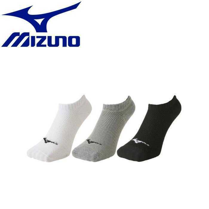 【32JX910595 3Pソックス　25-27cm】MIZUNO(ミズノ) 3Pソックス　25-27サイズ　バドミントン　硬式テニス　ソフトテニス　