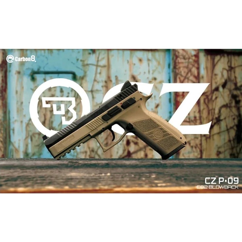 Carbon8 CO2ガスブローバック CZ P09 公式ライセンス [ タン ] カーボネイト CO2GBB P-09