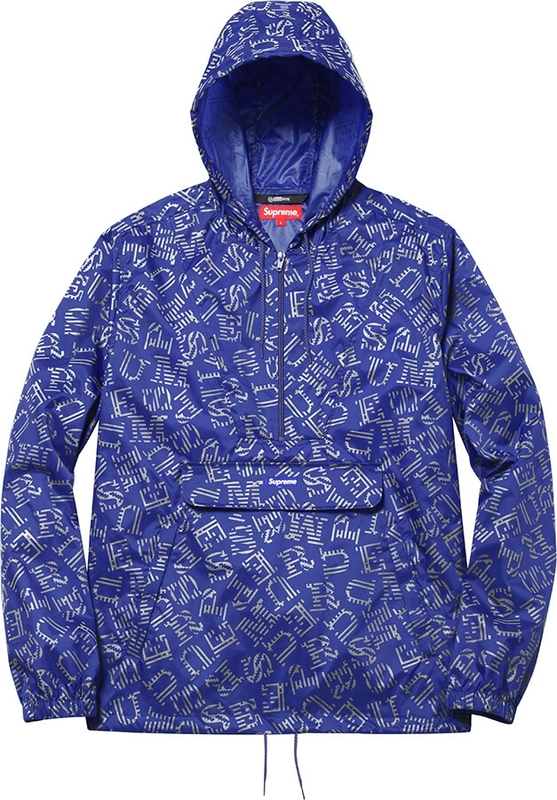 国内正規品 2015ss Supreme illumiNite Reflective Pullover Windbreaker Jacket blue/青 Sサイズ The North Face Pullover Box logo