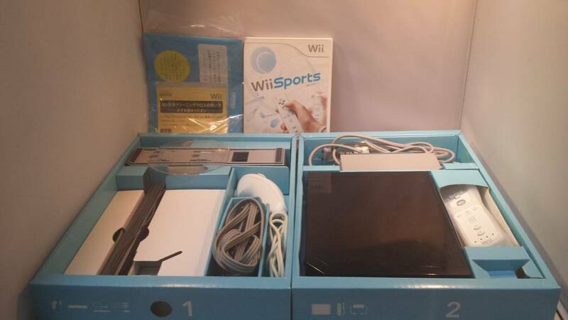 ◆Wii 本体 ブラック Wii Sports スポーツ セット 本体バージョン－4.3J