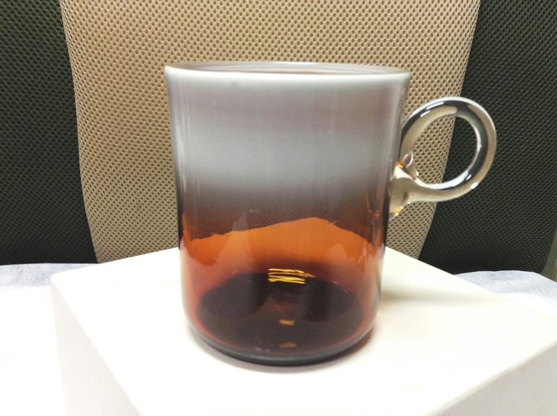 【新品未使用】ハンドメイド 耐熱ガラス カップ&ソーサ 1