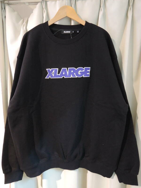 X-LARGE XLARGE エクストララージ STANDARD LOGO CREWNECK SWEAT 黒 XLサイズ 最新人気商品 