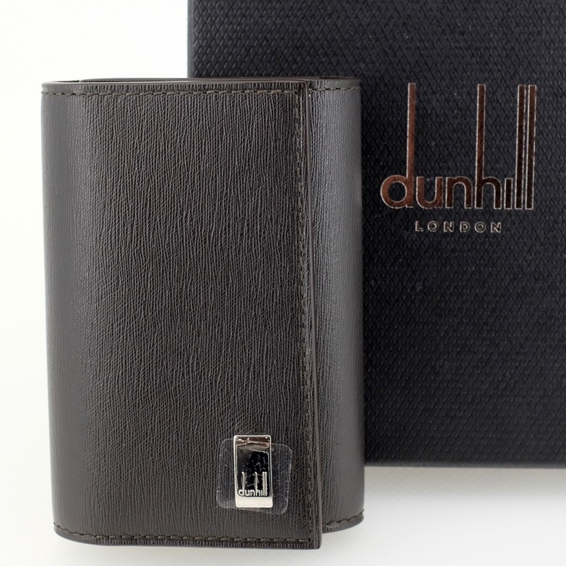 【未使用品】ダンヒル DUNHILL サイドカー 6連キーケース ダークブラウン FP5020E イタリア製 箱ギャランティーカード