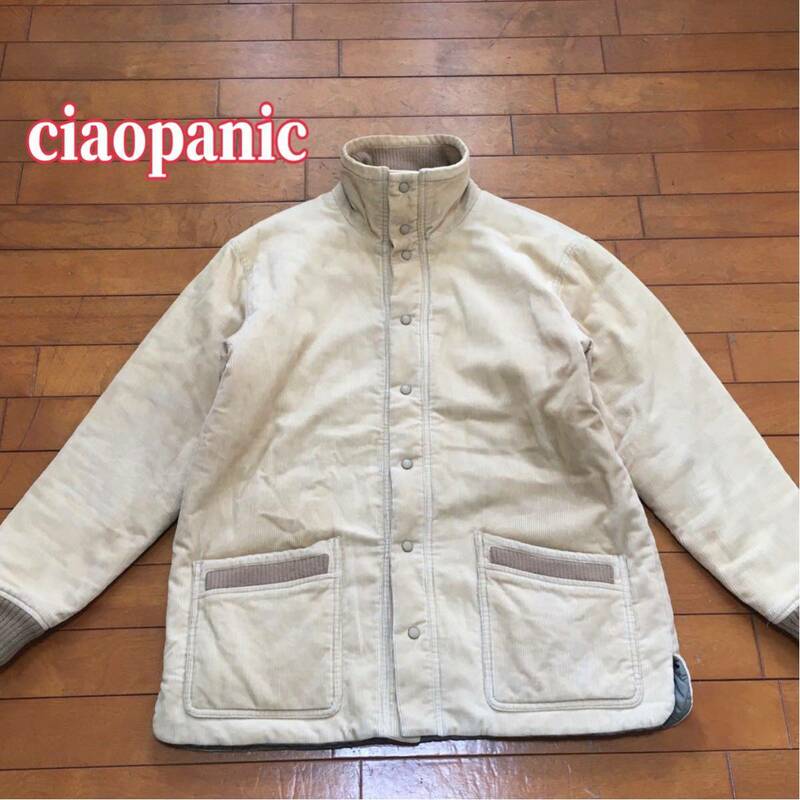 ☆【 CIAOPANIC 】★ コーデュロイ 裏キルト スタンドネック ハーフジャケットシャツ★サイズ L