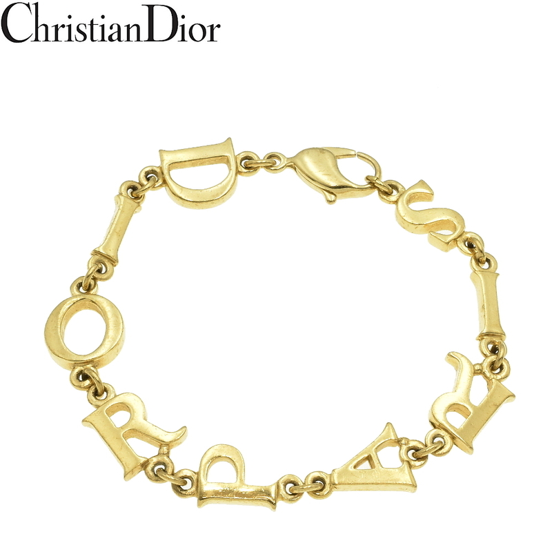 Christian Dior クリスチャンディオール Diorロゴモチーフ ブレスレット ゴールド