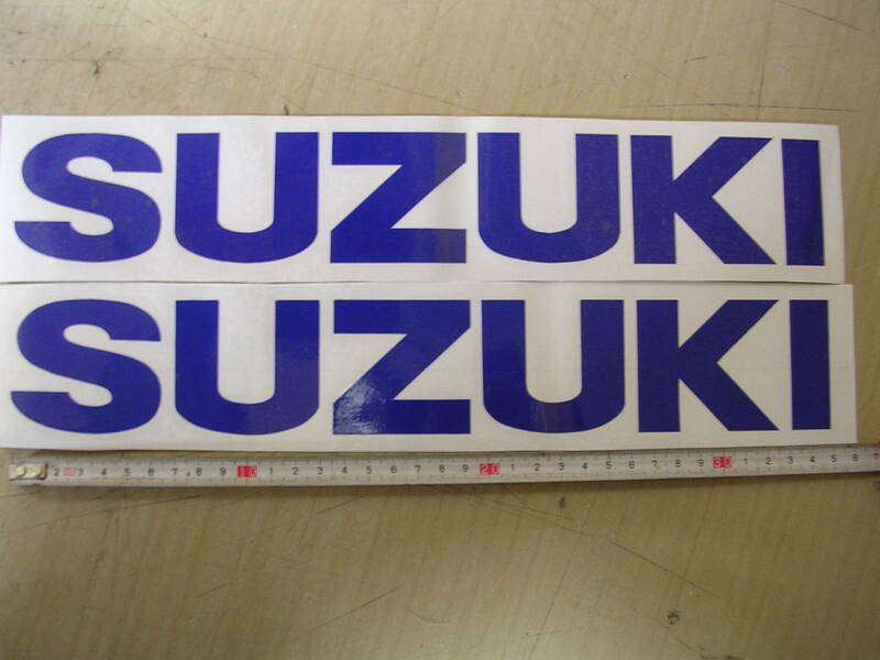 お試しスズキ　SUZUKI　タンク　カウル　ステッカー　35㎝　青2枚