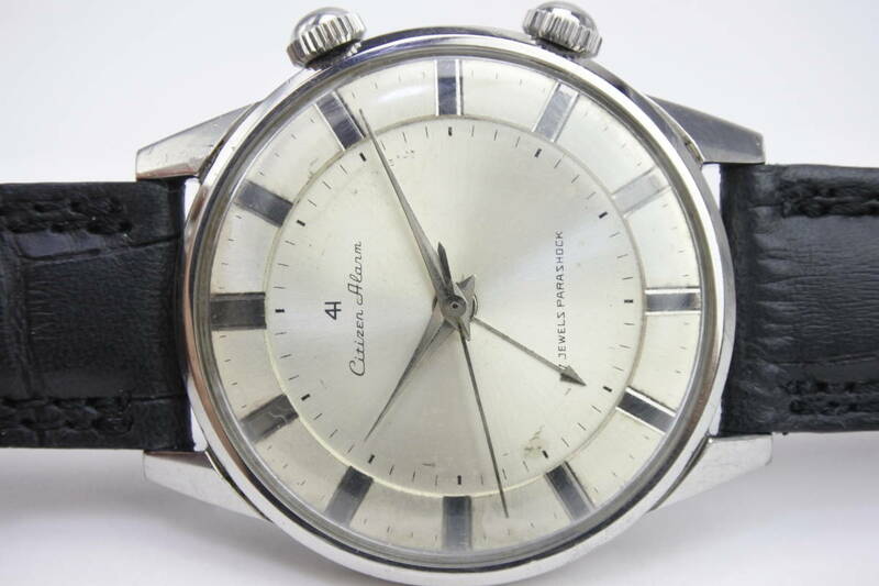 ☆☆☆稀少モデル １９６3年製名機 シチズン 4H アラーム １７石 手巻き紳士腕時計 中古逸品