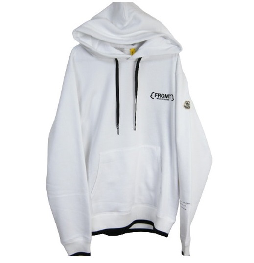 サイズL■新品 本物/モンクレール/GENIUS/FRAGMENT/FRGMT HOODIE/スウェットパーカー/ジーニアス/フラグメント/スエット/メンズ/MONCLER/白