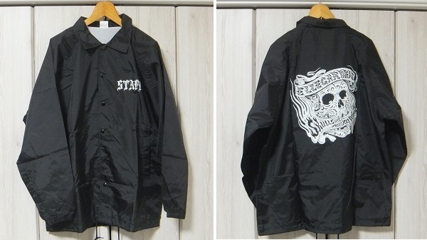 非売品 新品 ELLEGARDEN×MAGICALDESIGN×SKULLSHIT STAFF コーチJKT L 黒☆細美武士 エルレガーデン スタッフジャケット