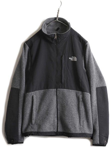 ■ ノースフェイス デナリ ジャケット ( レディース M ) The North Face DENALI フルジップ フリース ジャンパー ブルゾン 2トーン 黒 灰