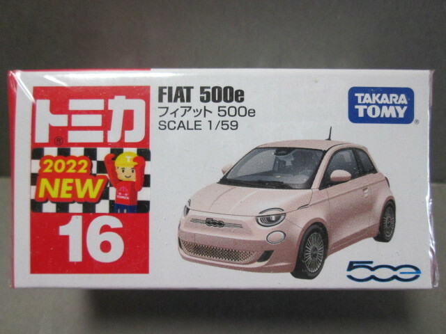 絶版トミカ No.16 フィアット 500e ゴールド 1/59 FIAT 500e 2022年3月発売 TAKARATOMY