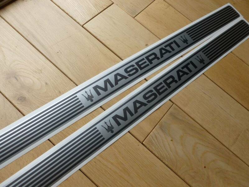 送料無料 Masewrati マセラティ 575mm x 38mm ステッカー デカール