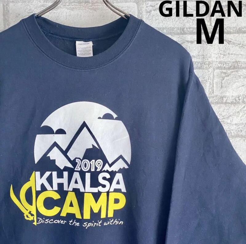 GILDAN ギルダン　スウェット　トレーナー　紺　M KHALSA CAMP