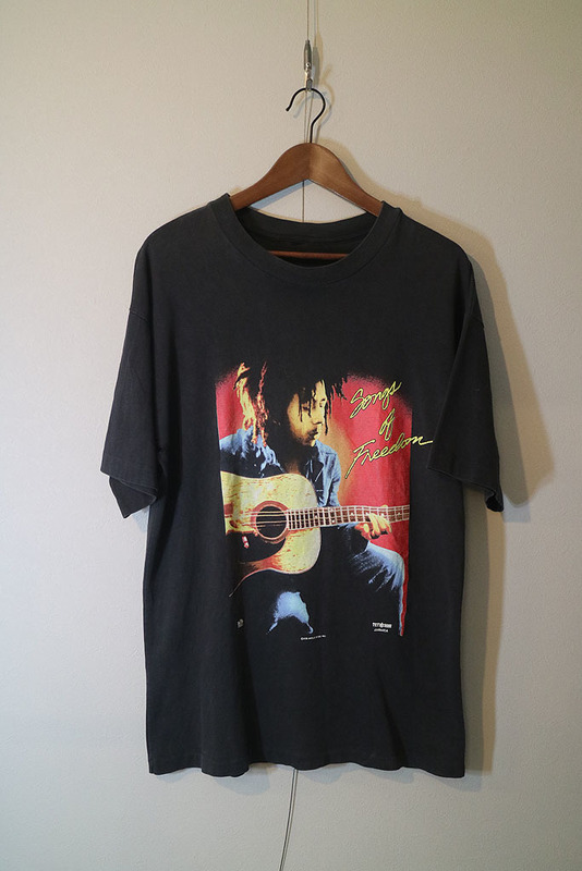 90's Bob Marley Song Of Freedom Album Promo Tee ボブマーリー/Tシャツ/半袖/ブラック