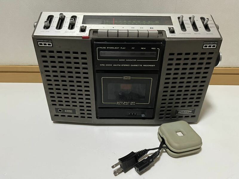 当時物 MIYAKO AUDIO 宮古オーディオ marantz マランツ SUPERSCOPE【CRS-2000】FM/AMラジオカセットレコーダ ジャンク 通電確認済