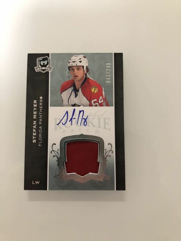 STEFAN MEYER UPPER DECK NHL UD 07/08 THE CUP 43/249 ROOKIE PATCH AUTO FLORIDA PANTHERS 直筆サイン カード フロリダ パンサーズ