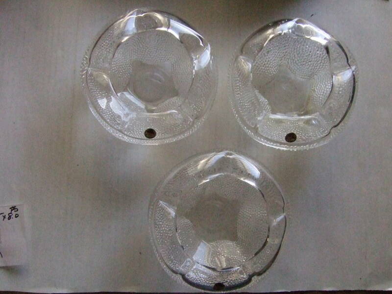  FUJIグラス丸型灰皿３個まとめて/直径約17.5cm ×約8㎝