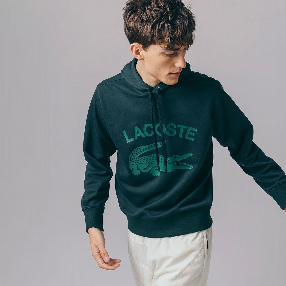 ラコステ ヴィンテージロゴパーカ フーディ カジュアル オシャレ 通勤 通学 メンズ MENS VINTAGE LOGO HOODIE SH059EL-YZP GREEN L