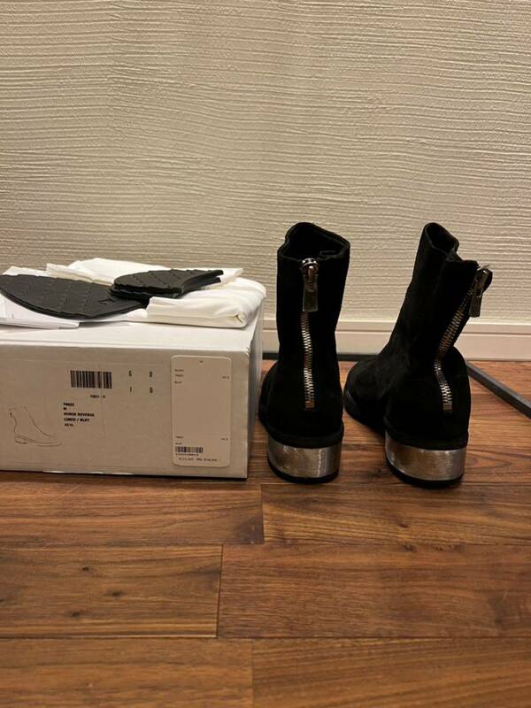 新品　guidi グイディ　メタルヒール　バックジップブーツ　41.5 boots leather
