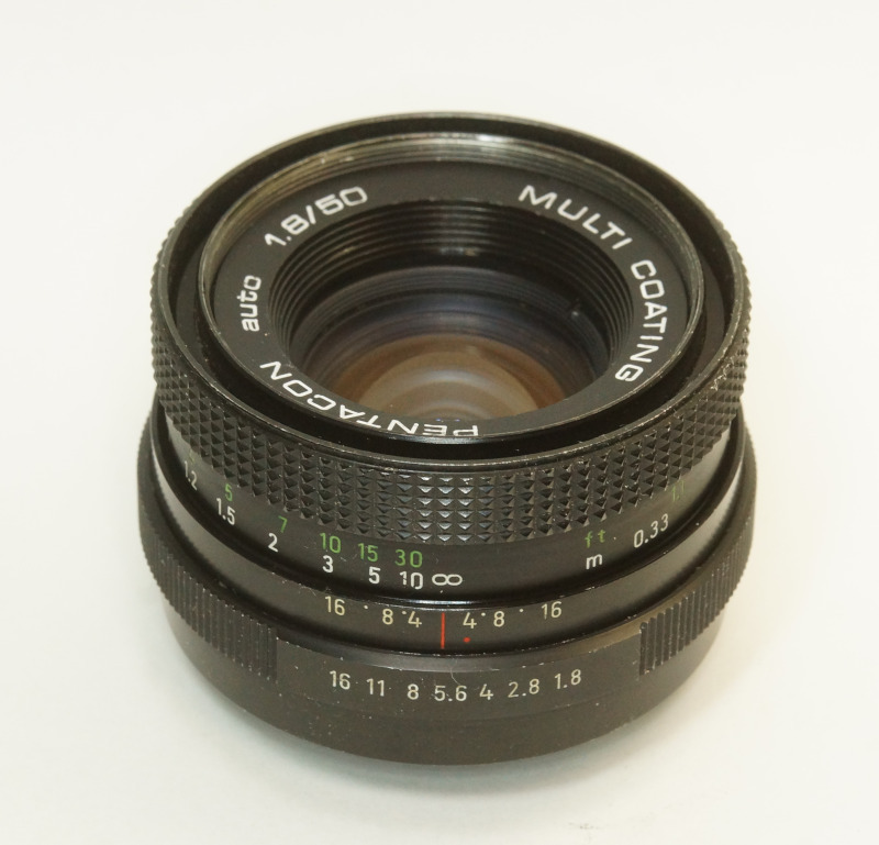 ドイツ製 PENTACON auto 1.8/50 MULTI COATING M42 250NB-163 ブラック 後期型 A/M切替レバー 