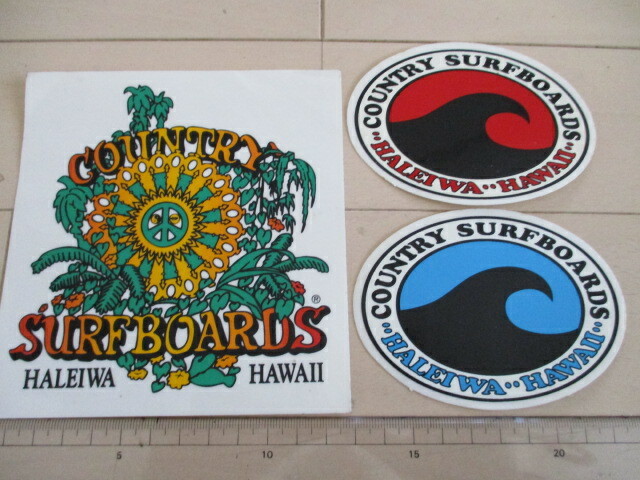 伝説のサーフショップ ビンテージ デッドストック 90's ステッカー シール カントリーサーフボード ハワイ ハレイワ Country surfboards