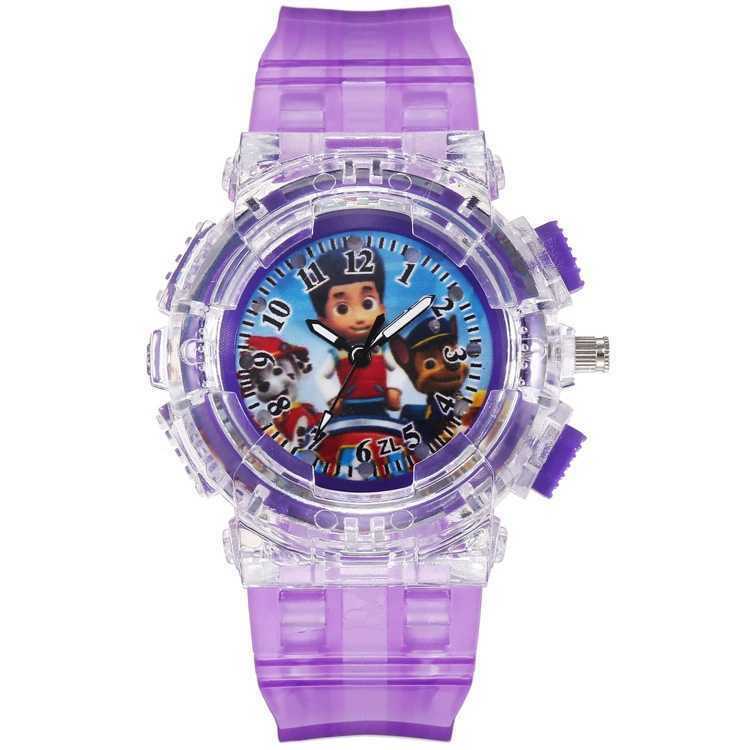 パウパトロール　キッズ腕時計 光る　紫